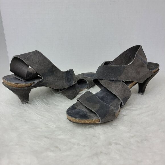 Pedro Garcia Lynna Suede Olive Camo Strappy Heel Sandals Eu Size 39 / Us 8.5. - Picture 5 of 9